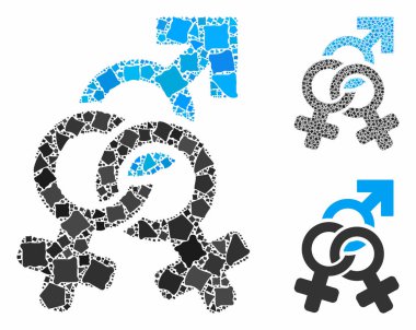 Raggy Elementlerinin Çifte Metres Kompozisyon Simgesi