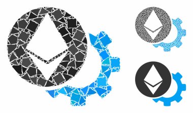 Ethereum ayarları Kabataslak elementlerin Mozaik Simgesi