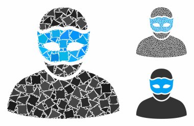 Ürpertici Ögelerin Maske Kişisi Bileşimi Simgesi