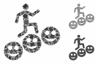 Adam adımları gülümseme seviyeleri Ani Parçaların Kompozisyon Simgesi