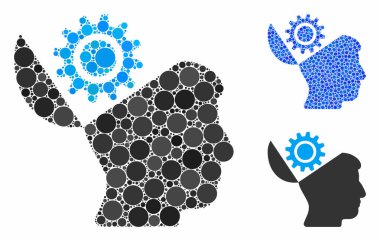 Küresel Ögelerin Başlık Mozaik Simgesini Aç