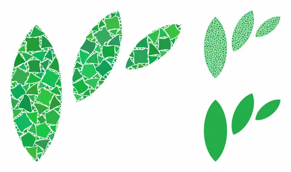 Абстракция листьев флоры Икона трепещущих предметов — стоковый вектор