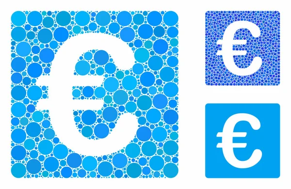Euro Financial Mosaic Icône de points de cercle — Image vectorielle