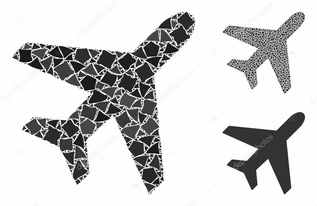 Plane Mosaic Icon of Rough Parts