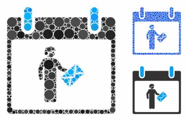 Postacı Takvim Günü Çemberlerin Kompozisyon Simgesi