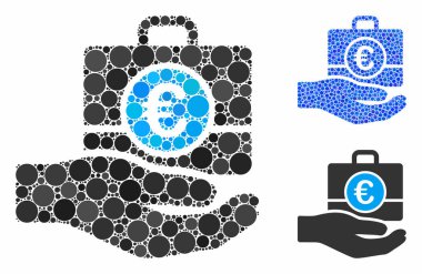 Avrupa Bankacılık Servisi El Mozaik Küresel Ögeler Simgesi