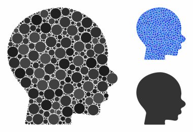 Yuvarlak Noktaların Baş Mozaik Simgesi