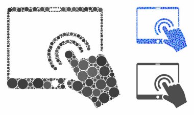Çift tıklama Tablet Bileşimi Çember Noktalarının Simgesi