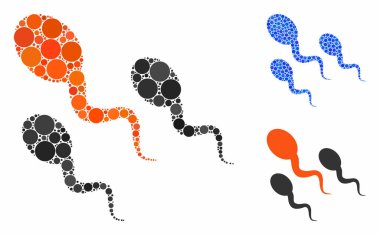 Yuvarlak Noktaların Sperm Mozaik Simgesi