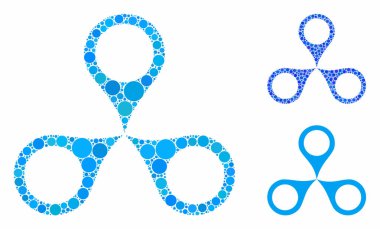 Harita İşaretleyicileri Çemberlerin Mozaik Simgesi