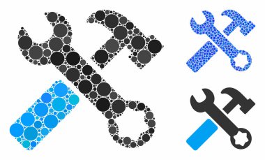 Çember Noktalarının Çekiç ve İngiliz Mozaik Simgesi