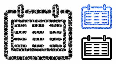 Küresel Ögelerin Gündüz Defteri Mozaik Simgesi