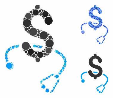 Tıbbî İş Kompozisyonu Yuvarlak Noktalar Simgesi