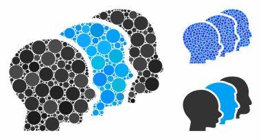 Küresel Ögelerin Kullanıcı Grubu Mozaik Simgesi