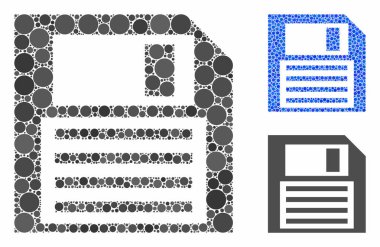 Dairesel Noktaların Disket Bileşimi Simgesi