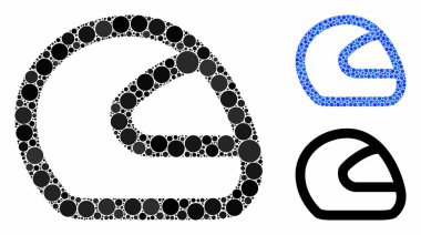 Motosiklet Miğferi Çemberlerin Bileşimi Simgesi