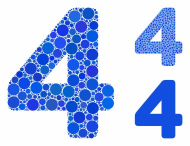 Çember Noktalarının 4 Sayılı Mozaik Simgesi