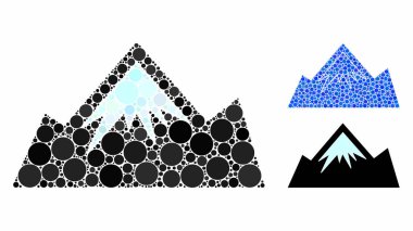 Dağ Bileşimi Çember Noktaları Simgesi