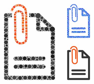 Yuvarlak Noktaların Belge Mozaik Simgesini Ekle