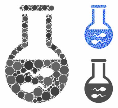 Sperm Şişesi Çemberlerin Bileşimi Simgesi