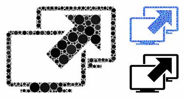Çember Noktalarının Veri Aktarımı Mozaik Simgesi