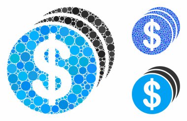 Dolar Bozuklukları Kompozisyon Yuvarlak Noktalar Simgesi