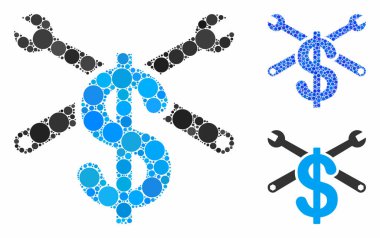 Tamir Servisi Fiyat Mozaik Çember Noktaları Simgesi