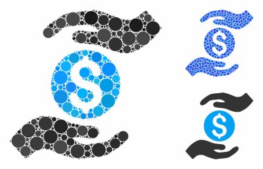 Küresel Ögelerin İş Sigortası Elleri Bileşimi Simgesi