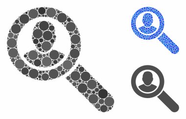 Yuvarlak Noktaların Kullanıcı Bileşimi Simgesi Ara