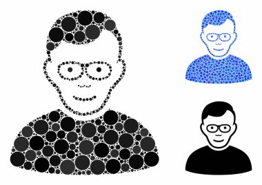 Yuvarlak Noktaların Emeklilik Kompozisyon Simgesi