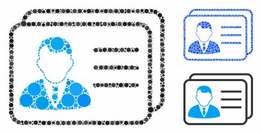 Hesap Kartları Çember Noktalarının Mozaik Simgesi