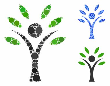 Eco Man Yuvarlak Noktaların Kompozisyon Simgesi