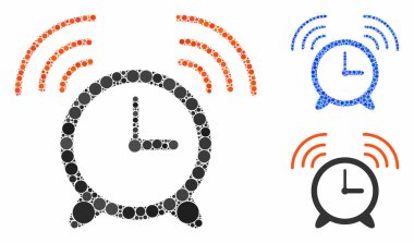 Küresel Ögelerin Saat Mozaik Simgesini Uyandır