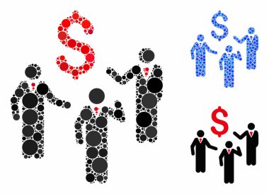 Finansal Tartışma İşadamları Küresel Ögelerin Bileşik Simgesi