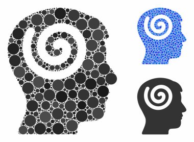 Hipnoz Çember Noktaları Mozaik Simgesi