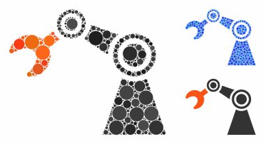 Küresel Ögelerin Sanayi Yönlendirici Bileşimi Simgesi