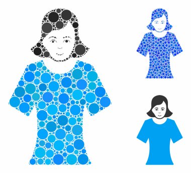 Çember Noktalarının Kadın Mozaik Simgesi