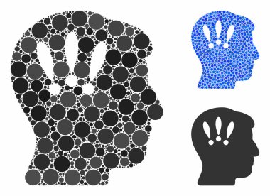 Baş Sorunları Çemberlerin Mozaik Simgesi