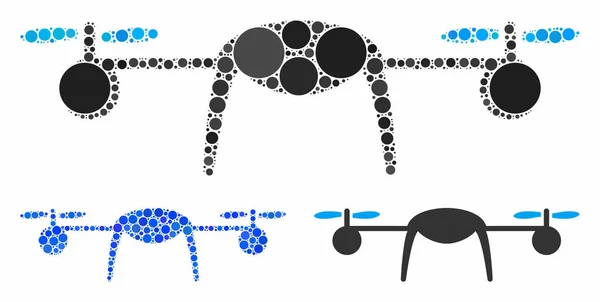 Airdrone Composition Icône de cercles — Image vectorielle