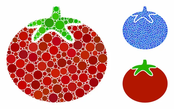 Икона об овощной композиции помидоров — стоковый вектор