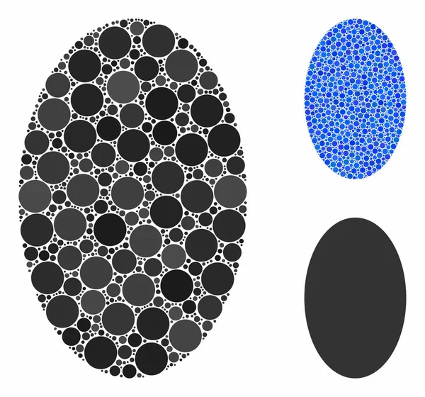 圆点的填充椭圆马赛克图标 — 图库矢量图片