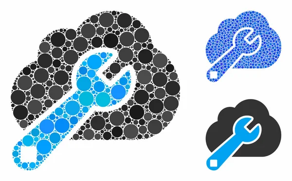 Molnalternativ Sammansättning ikonen Circle Dots — Stock vektor