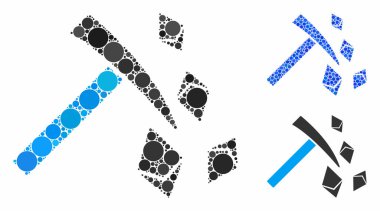 Ethereum Madencilik Çekici Çember Noktaları Mozaik Simgesi