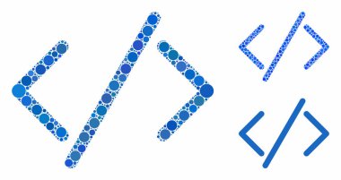 Html Kod Yuvarlak Noktaların Mozaik Simgesi