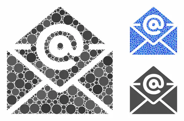 E-Mail-Komposition Symbol der Kreis-Punkte — Stockvektor