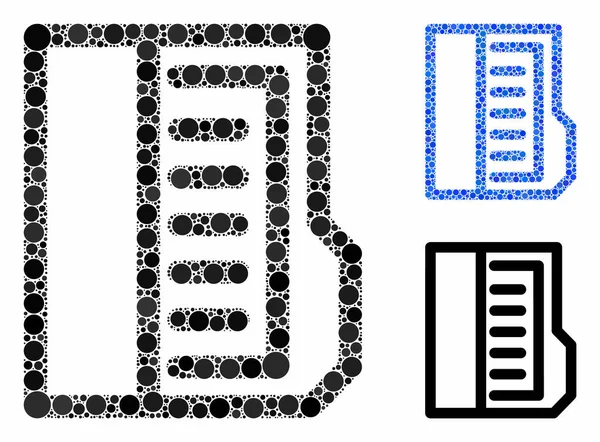 Abrir el icono de composición de archivos de puntos redondos — Archivo Imágenes Vectoriales