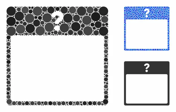 Unbekannter Tag Kalenderblatt Zusammensetzung Ikone der Kreise — Stockvektor