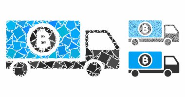 Bitcoin dağıtım kamyonu Tüberküloz Parçalarının Kompozisyon Simgesi