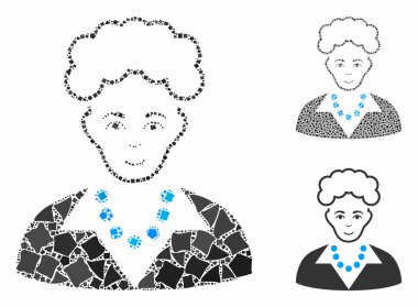 Sarışın Bayan Raggy Parts 'ın Mozaik Simgesi