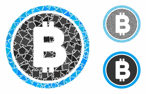 Bitcoin-Zusammensetzung Ikone der Ungleichheit — Stockvektor